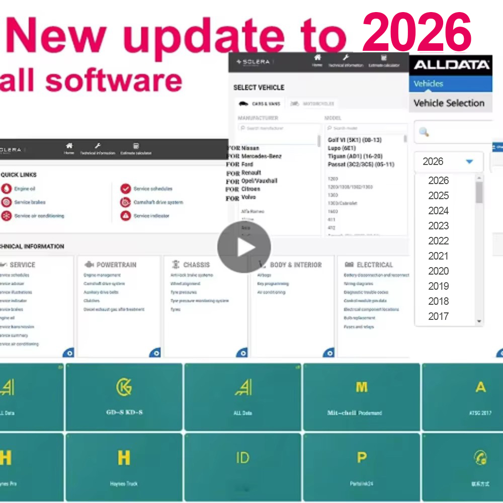 Workshop Tools Online - Oprogramowanie Alldata Online 2026, Oprogramowanie do