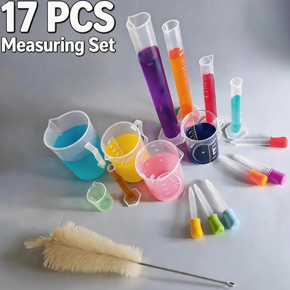 Tools Youtube - 17-częściowy zestaw plastikowych miarek i pipet