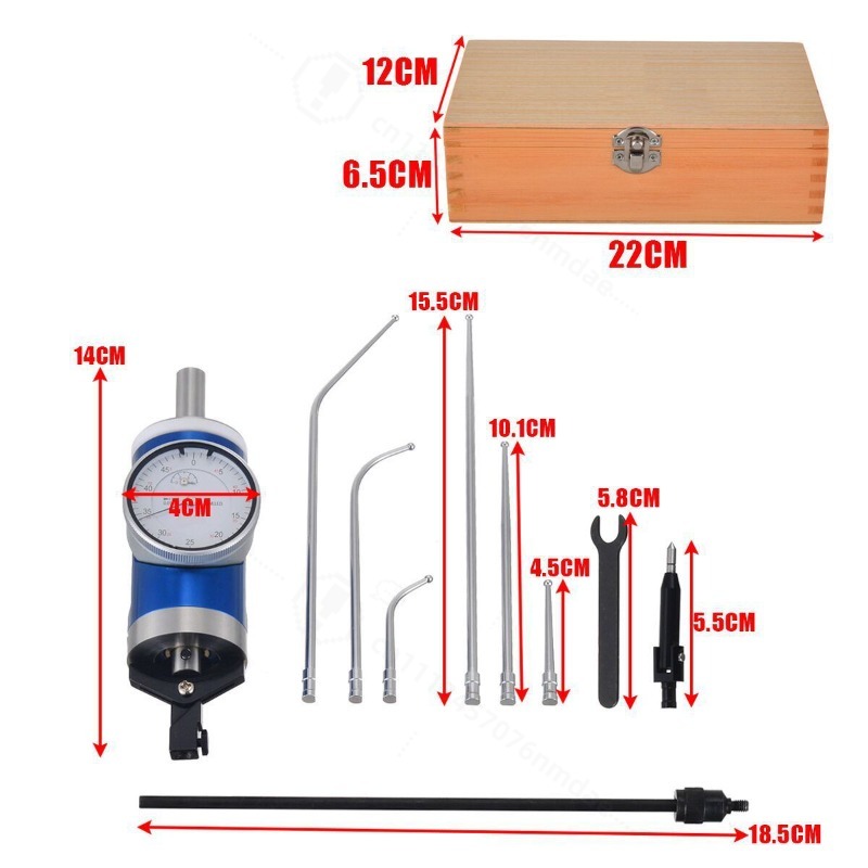 Workshop Tools Locations - Niebieski przemysłowy wskaźnik zegarowy z dźwignią