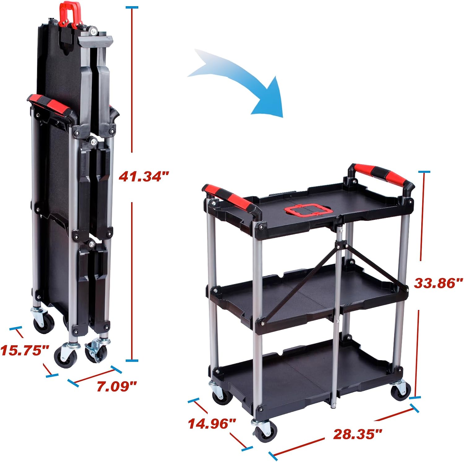 Wózek warsztatowy składany z 3 – Workshop Tools Storage recenzja i cena